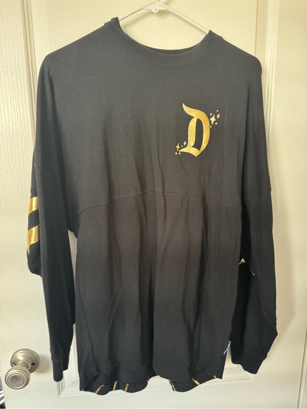 Disney Disneyland Resort Black and Gold Castle Spirit Jersey & Gold Castle